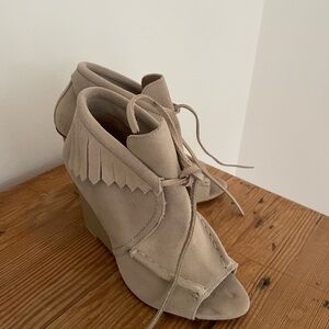 Crosby Derek Lam Suede Zared Wedge Bootie, size 8